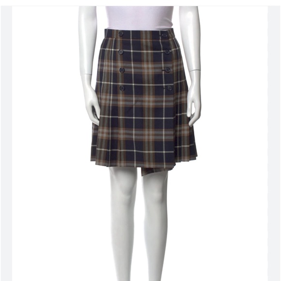 Talbots Plaid Print Pleated Skirt size 8 - Picture 8 of 9